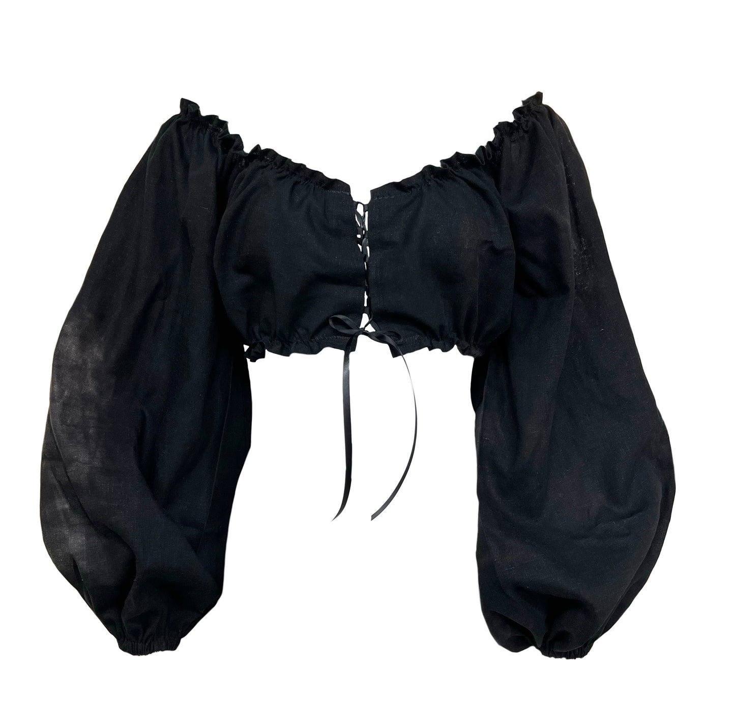 Helena Top- Black Linen