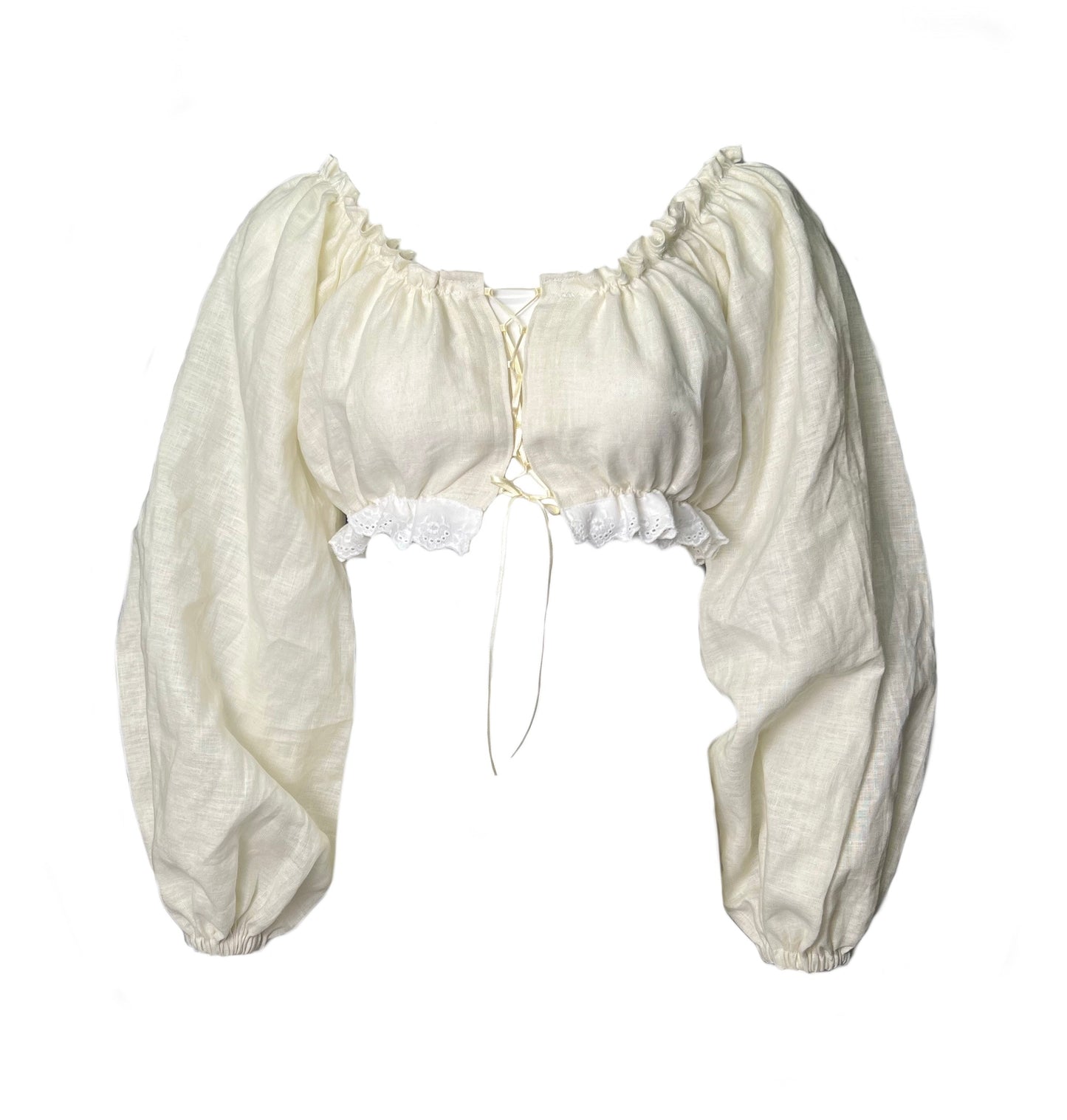 Helena Top- Ivory Linen