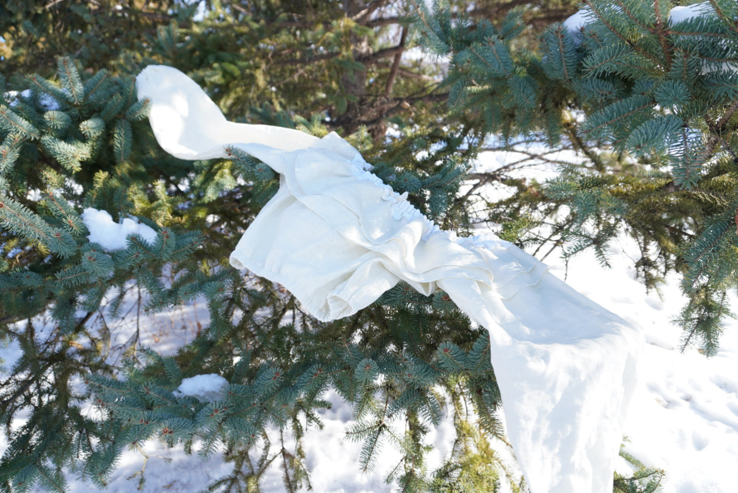 Bardot Top- Ivory Linen